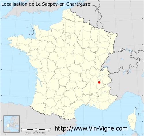Carte  de Le Sappey-en-Chartreuse